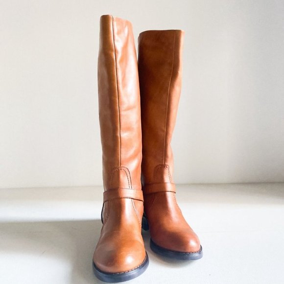 NEW Maxgreat Caramel Brown Knee High Leather Riding Boot 7 - Picture 4 of 11